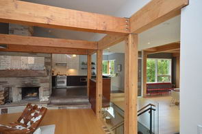 Timber Beam Detail - Country homes for sale and luxury real estate including horse farms and property in the Caledon and King City areas near Toronto